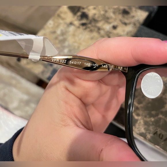 Prada Eyeglasses VPR02ZV 1AB101 NWT BLACK šš¤ - Picture 4 of 14